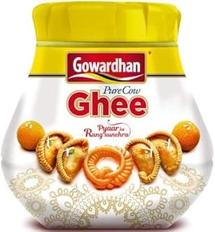 Gowardhan Pure Cow Ghee Clarified Butter, 1Litre / 33.8 Ounces