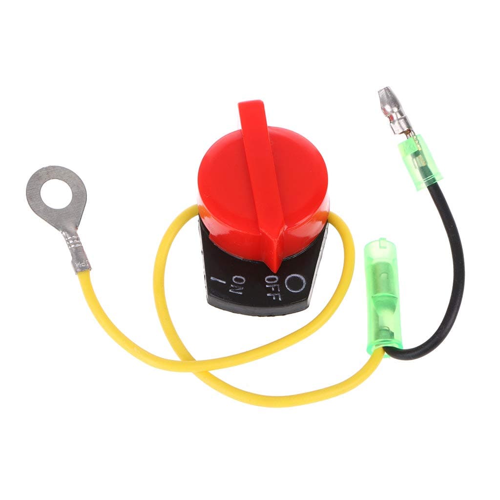 smallJUN Engine Power Stop On Off Kill Switch Control For Honda GX110 GX120 GX160 GX200 GX240 Switch Control Red with Black