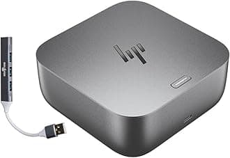 HP Thunderbolt Dock 280W G4 with Combo Cable, Thunderbolt 4, 5 USB, HDMI, 2 Display Port, RJ-45, with a Single Cable Connection to Any Brand Laptop (4J0G4AA#ABA) Bundle with Docztorm Hub