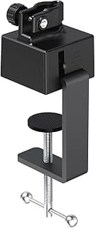 Mic Stand Table Clamp with Adjustable Interface Aperture and Two-way Fixation