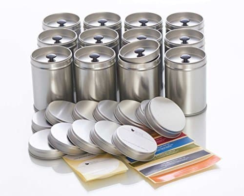12 large spice cans with aroma lid
