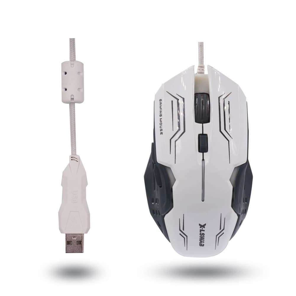 Professional Gaming Mouse 3000DPI High Precision Optical Ergonomic Design Mice for Pro Gamer XSOUL X5 WHITE