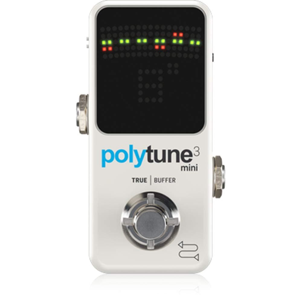 TC Electronic POLYTUNE 3 MINI Tiny Polyphonic Tuner with Multiple Tuning Modes and Built-In BONAFIDE BUFFER