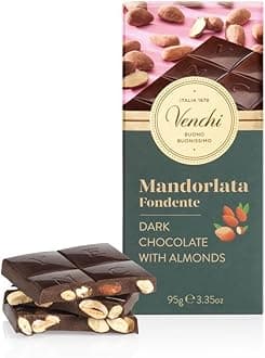 Almond Dark Chocolate Bar, 95g, Gluten-Free, No Colourings and No Preservatives
