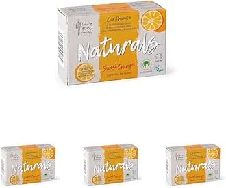 Naturals Range - Bar Soap | Vegan, Cruelty Free, No SLS or Parabens, Refreshing Cleansing Soap bars, Natural Eco Friendly Body & Hand Soap, 100g (Sweet Orange) (Pack of 4)