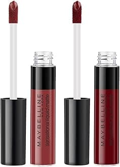 New York Sensational Liquid Matte Lipstick 11, Made Easy, 7G. and Sensational Liquid Matte Lipstick, Soft Wine, 7 g