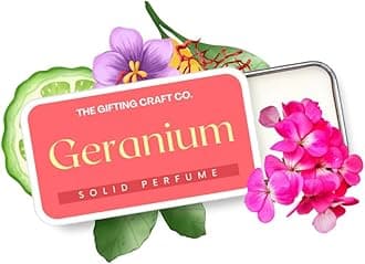 THE GIFTING CRAFT CO.™ Geranium Solid Perfume | Date Ready Pocket Size Body Fragrance for Men & Women - 10g