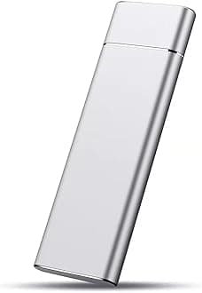 4TB External Hard Drive, USB3.0 Hard Drive Storage Compatible for PC, Desktop, Laptop, Harddrive (Silver, 4, TB)
