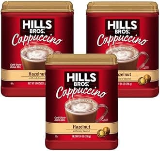 Hills Bros. Hazelnut Cappuccino mix,14 Ounce (Pack of 3)