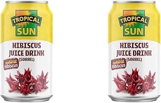Tropical Sun Hibiscus Juice Drink Made with Natural Hibiscus (Sorrel), 330ml (Pack of 24)