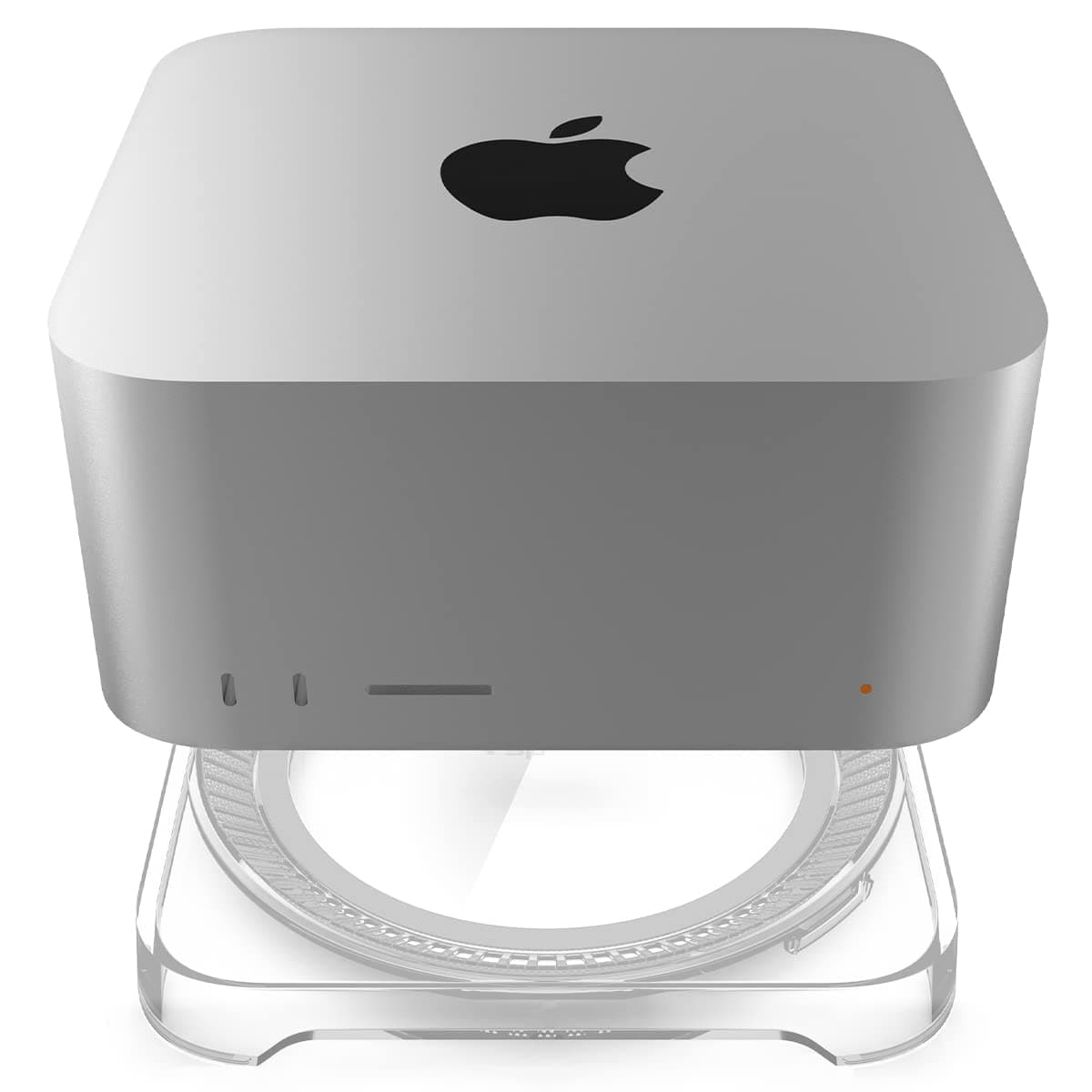 Spigen LD202 Designed for Mac Studio Desktop Stand Mount with Built in Air FIlter- Crystal Clear