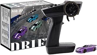 LOCHE Remote Control Car, Racing C61 1/76 Scale RC 3CH Electric RWD Drift Racing Car, High Speed 2.4G Racing Sport Car All Terrain Off-Road Truck for Birthday Gift - RTR Version