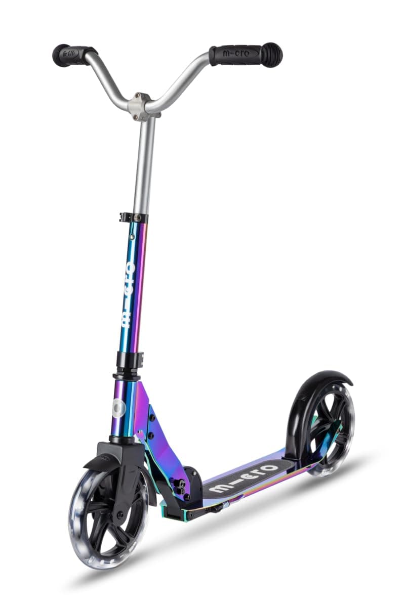 Micro Scooters | Cruiser LED Children's Scooter | Handlebar Adjustable | Lightweight | Light Up Wheels | Foldable | 6-12yrs | Boys & Girls