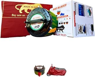 BIKEBLAZER® Semi-Automatic Full Body Bike Cover - Heavy Duty Device | Water Resistant | UV Protection | Dust Proof | Anti-Theft & Scratch Proof Cover, Compatible with All Royal Enfield Motorcycles AL