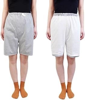 Adult Incontinence Underwear for Bedwetting, Three Layers Waterproof Pants for Men and Women, Breathable and Washable Urinary Leakage Protection Pants for Elderly (Shorts,2XL)