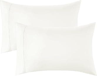 Bedsure Queen Pillow Cases Set of 2 - Ivory Polyester Microfiber Pillowcase 2 Pack, Super Soft and Cozy Pillowcase, Pillow Case Covers with Envelop Closure, 20x30 Inches