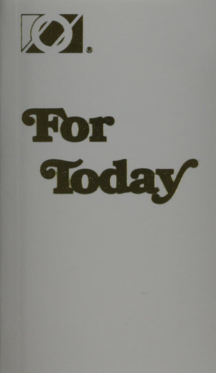 For Today Paperback – June 1, 1991