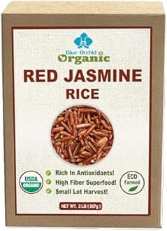Organic Thai Red Jasmine Rice - Gluten Free - Preservative Free - Small Lot Farmed from Thailand - 2 LB