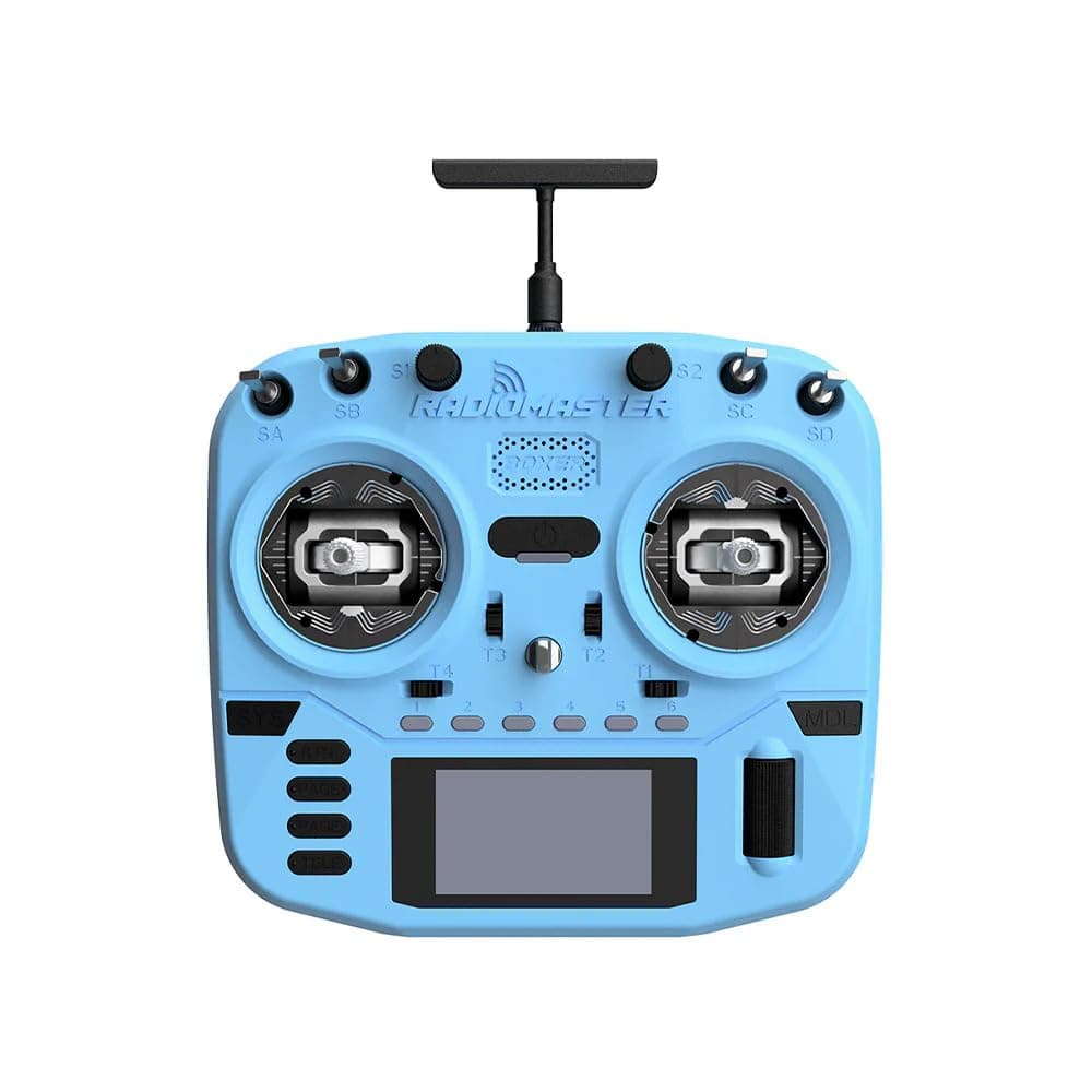 RadioMaster Boxer Crush EdgeTX 2.4G 16CH Remote Controller ELRS with AG01 Hall Gimbals (Blue)