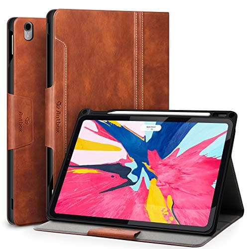 Antbox Case for iPad Pro 11 2018 with Built-in Apple Pencil Holder Auto Sleep/Wake Function PU Leather Smart Cover for iPad Pro 11" 2018