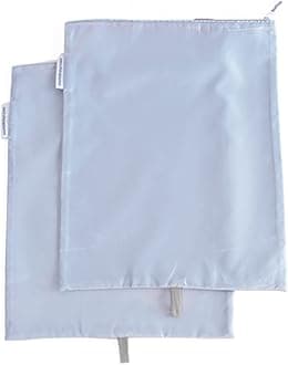 MUMI Shoe Bags - Shoe Organizer Travel Shoe Bag - Gym and Closet Shoe Storage Organizer Bags - 12 x 15 inches Shoe Bag for Storage Set of 2, Grey, small