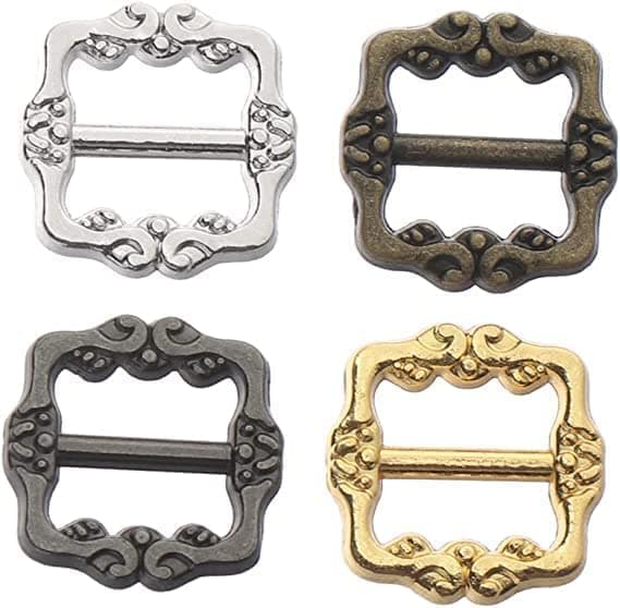 100pcs 4 Colors DIY Patchwork Buckle Handmade Sewing Mini Buckle Metal Roller Buckles For Fasteners Dolls Clothing Adjustable Craft Accessories