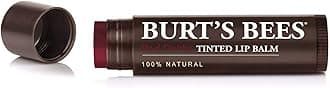 Burts Bees 100% Natural Tinted Lip Balm, Red Dahlia with Shea Butter & Botanical Waxes, 8 Tubes