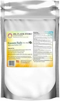 Dr. Clark Store Epsom Salt – 10oz, USP Food Grade, Magnesium Sulfate for Natural Detoxification, Muscle Relaxation, Skin Care, Relieves Occasional Constipation & Supports Liver Flush