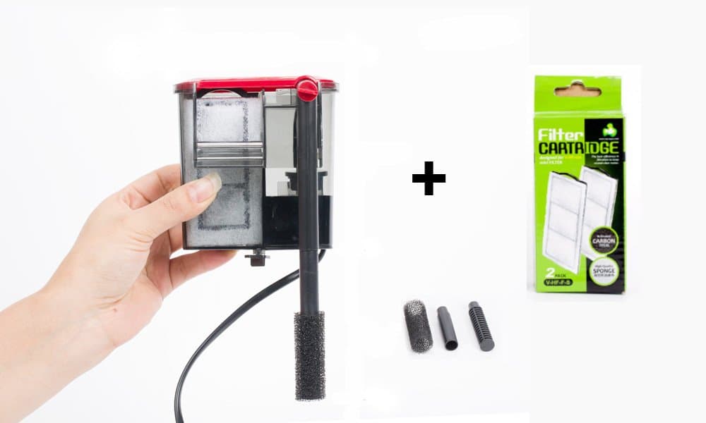 Mini nano external hang on 32GPH power filter quiet silence aquarium fish water plant tank replace cartridge TOP 120