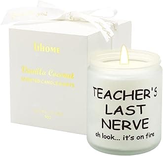 Lihome Teacher Appreciation Gifts, Funny Teacher's Day, Birthday, Thanksgiving, Christmas Gifts, Vanilla Coconut Candles