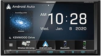 DMX9707S 6.95-Inch Capacitive Touch Screen, Car Stereo, Wired and Wireless CarPlay and Android Auto, Bluetooth, AM/FM Radio, MP3 Player, USB Port, Double DIN, 13-Band EQ, SiriusXM