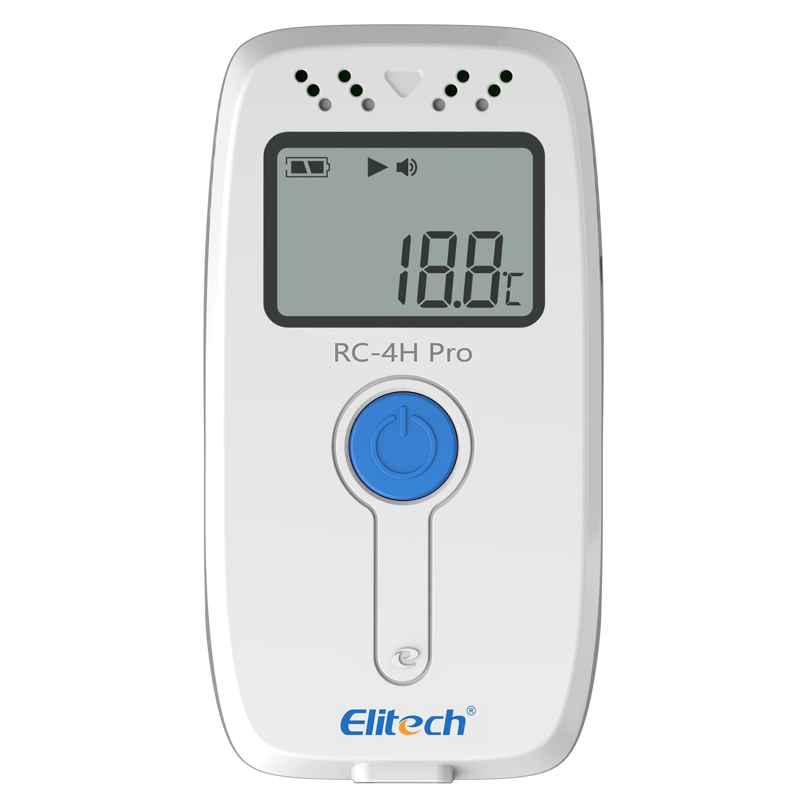 Elitech USB Temperature and Humidity Data Logger RC-4H Upgraded, Refrigerator Thermometer, Food Storage Monitor, Cold Chain Recorder with 64,000 Data Points, Auto PDF/CSV Export