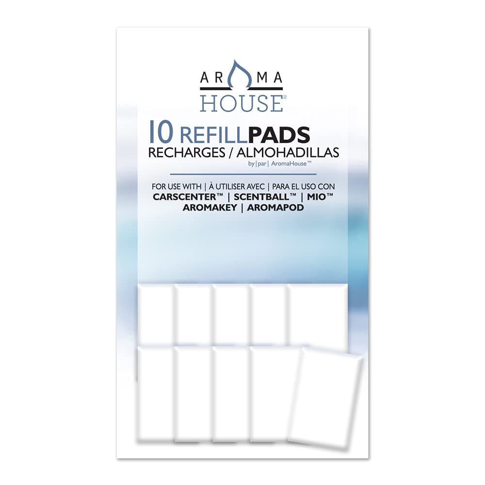 Aromatherapy Diffuser Unscented Refill Pads for Essential Oil for Use with ScentBall, Carsceter Aromakey, Aromapod & Mio, 10 Count