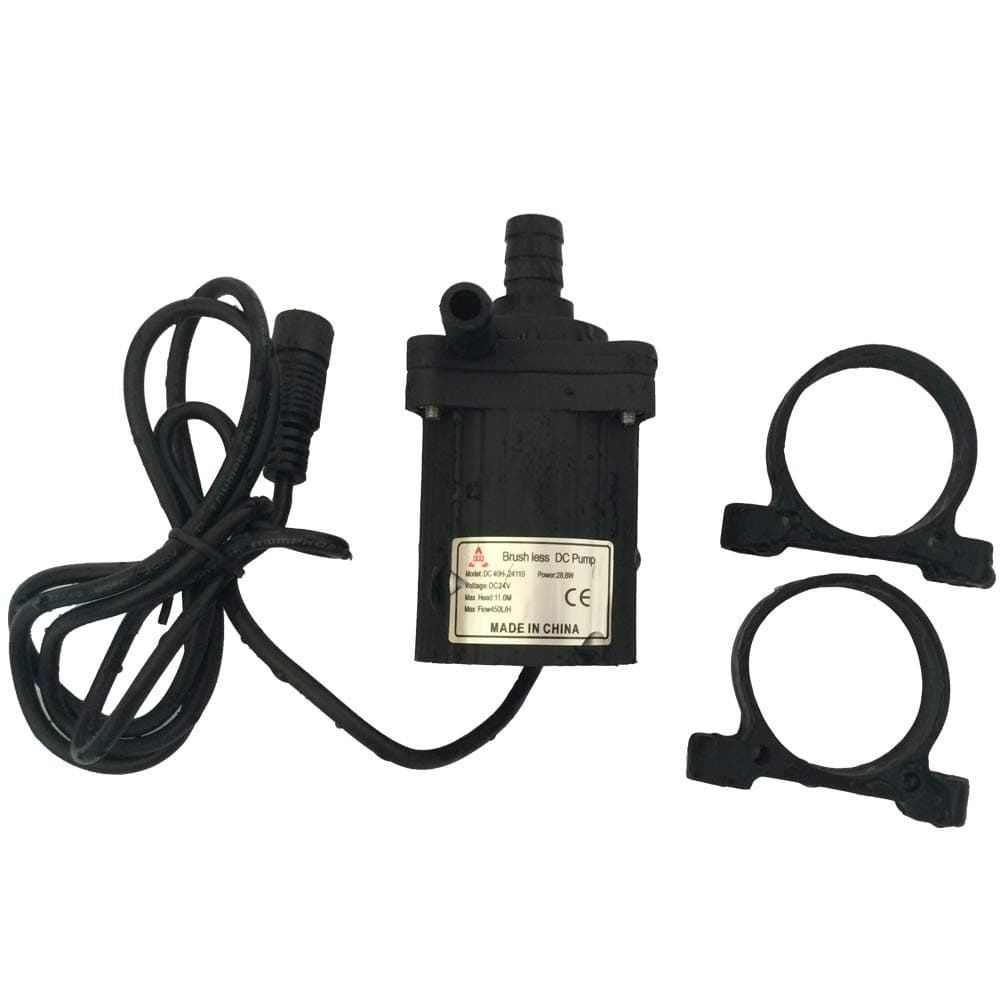 TECH High Pressure 24V DC Micro Solar Water/Oil Pump DC40H-24110 28W 11m 450L/H, Brushless, Safe, Continuous Work, for Fountain, Garden