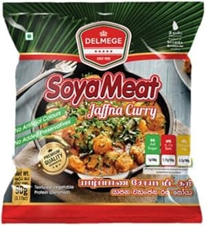 Delmege Soya Meat | Authentic Sri Lankan taste | (Jaffna Curry flavour, Pack of 5)