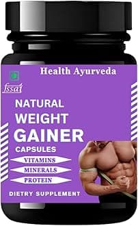 Natural Weight Gainer | Ayurvedic weight gainer I 100% Herbal I Gain Muscle mass I Gain strength and immunity | 30 Capsules