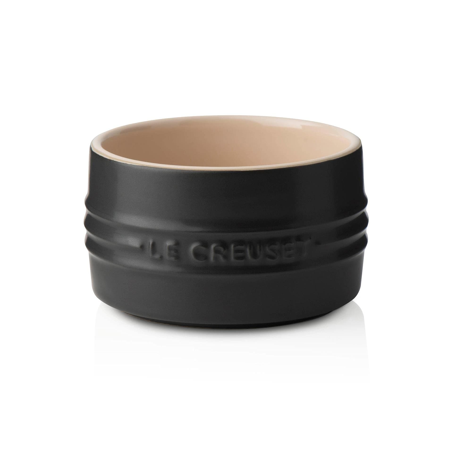 Le Creuset Stoneware Ramekin with Straight Wall, Stackable, 200 ml, Matte Black, 70403200000099