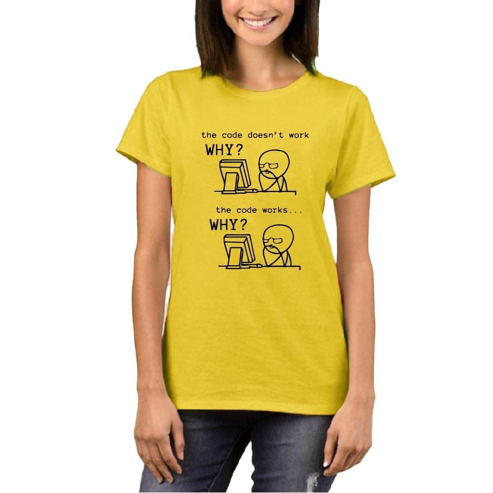 PRINTSHOP4MEWomen's Software Developer T-Shirt Coder Programming T-Shirt for Women Gift for Web Developers & Programmers Comfortable Coding Shirt