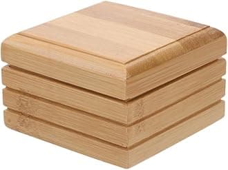 Bamboo Soap Dish with Lid Bamboo Soap Holder for Bathroom and Shower Stylish Tray for Bar Storage Natural Case