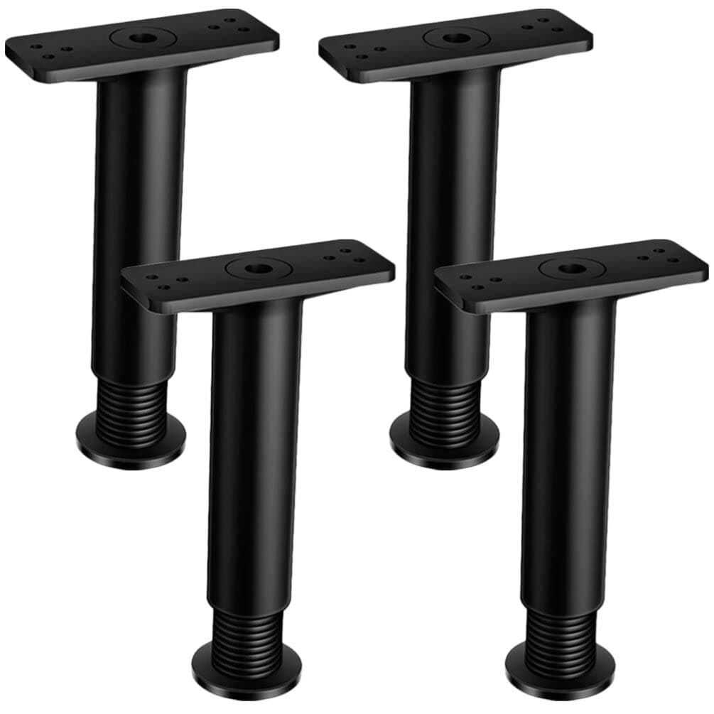 Veemoon Adjustable Bed Height Support, 4pcs Heavy Duty Bed Frame Center Support Furniture Plastic Leg Bracket Replacement Retractable Sofa Feet for Kingbed Sofa Table Cabinet (5.9""-9.8"")