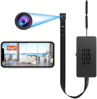 WIFI Mini Wireless Camera, Rechargeable 4K 1080P Tuya Smart App 2.4Ghz Compatible Wide Angle, Real-time Viewing 24H Continuous Video Motion Detection Alarm,Office Home Camera