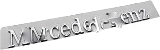 3D Letters Numbers Emblem for E200 E200L E300 E300L C200 C300 Trunk Lid Chrome Shiny Black/Silvery Badge (Silvery A)