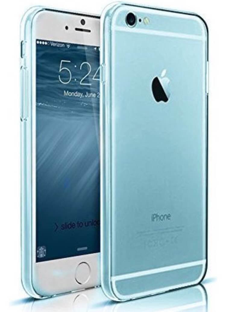iPhone 6 Case (4.7") Case, [Scratch Resistant] TeliCaseTM Ultra Thin 0.3, Soft Fresh Transparent Case Cover (Blue)