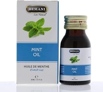 Hemani Mint Oil Mentha arvensis, Aceite de Menta 30ml | Refreshing Essential Oil for Aromatherapy, Skincare & Wellness