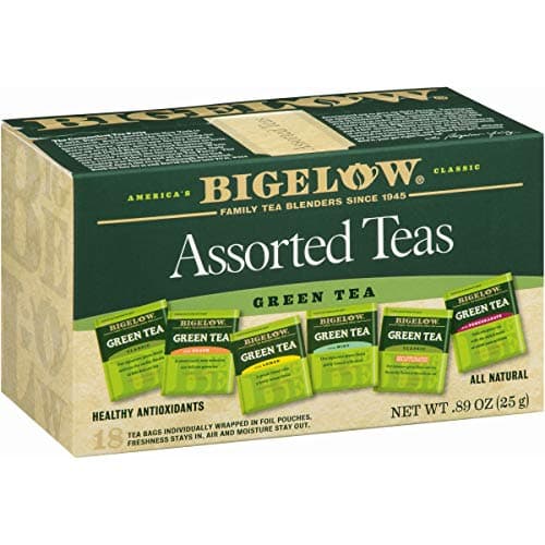 Bigelow 6 Assorted Green Tea Bags, 18-Count Box (Pack of 6), Caffeinated Green Tea, 108 Tea Bags Total