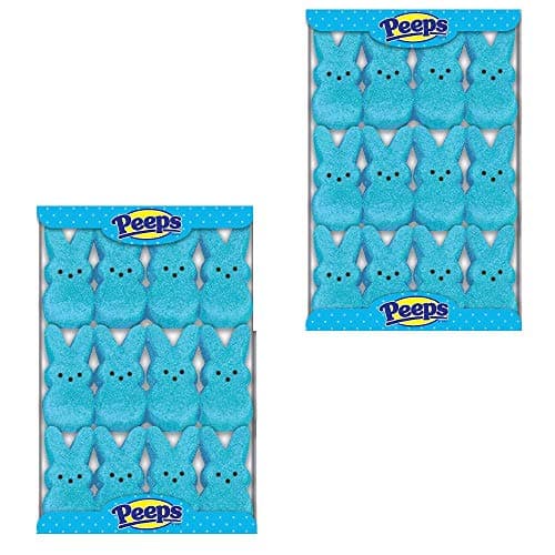 Peeps Marshmallow Blue Easter Bunnies 12 ct (2 Pack)