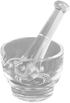 Apothecary Products Mortar and Pestle Bowl, Mixer and Grinder for Medicine, Glass (4 oz)