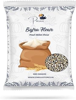 Paruu Bajra Flour 800gm – 100% Pure Pearl Millet Flour | High Fiber & Gluten-Free | Rich in Iron, Protein & Essential Nutrients | Stone-Ground & Preservative-Free | Healthy & Wholesome Rotis | From Farm to Your Home