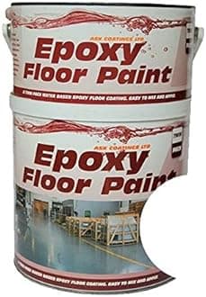 Epoxy Resin Floor Paint by Ask Coatings. for Garage, Industrial and Domestic. 2.5L (White)