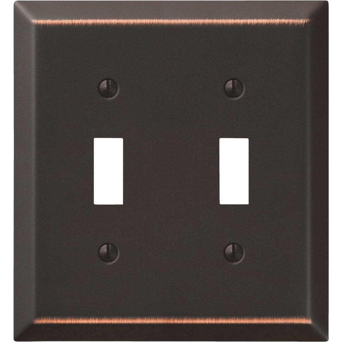 163TTDB BRZ 2 TGL WALLPLATE, 2 Toggle, Aged Bronze